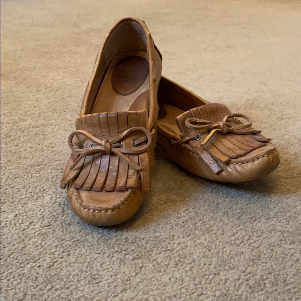 Frye slip on flat moccasins